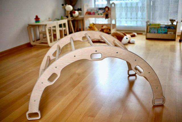 5 Pieces Climbing Set - Climbing Triangle / Arch Rocker , XL Pillow and 2 Ramps - Kidodido