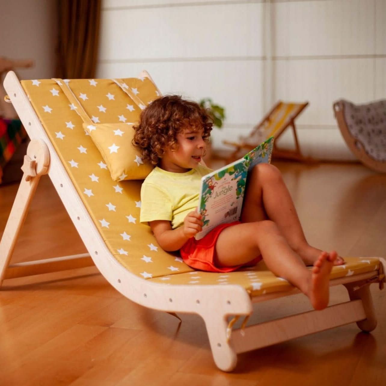 Adjustable Lounge Chair with Comfy Pad for Kids - Kidodido