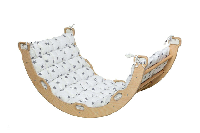Climbing Arch / Rocker and White Star Pillow - Kidodido