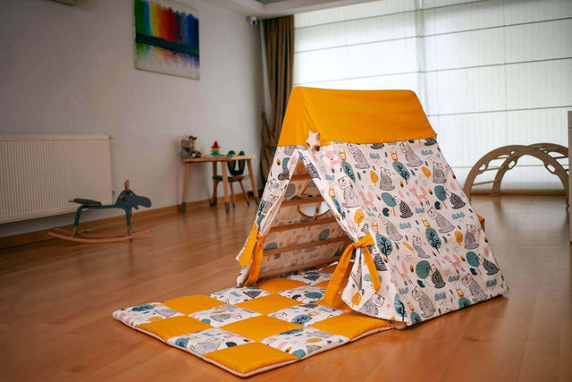 Climbing Triangle with Tent Cover, Mat, Ramp - Kidodido