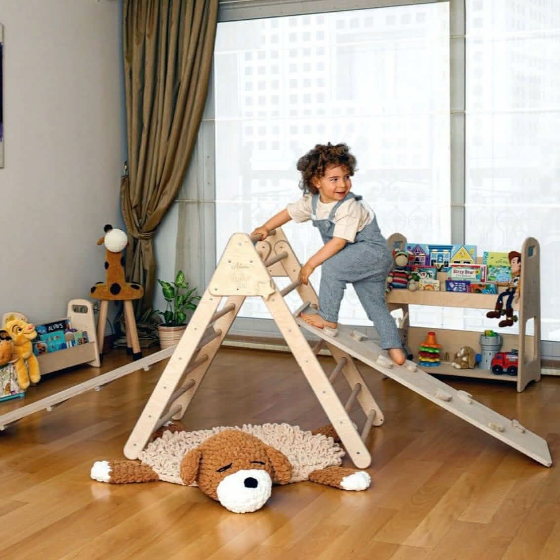 Foldable Pikler Triangle Sets – Montessori Climbing Toys for Kids