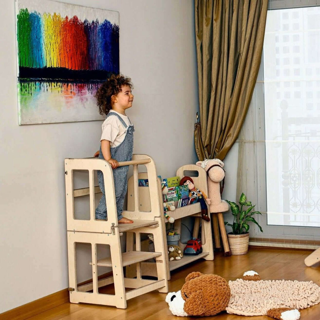 Foldable learning tower kitchen helper tower toddler tower kidodido