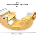 2in1 Montessori Wooden Seesaw and Table Chair Set - Kidodido