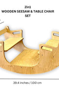 2in1 Montessori Wooden Seesaw and Table Chair Set - Kidodido