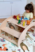 2in1 Montessori Wooden Seesaw and Table Chair Set - Kidodido