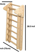 3 Pieces Montessori Climbing Set - Climbing Triangle and Climbing Arch/Rocker and Rockwall/Slider Ramp or Ladder Slider Ramp - Kidodido