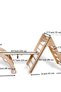 4 Pieces Montessori Climbing Set - Climbing Triangle - Arch/Rocker and 2 Ramps - Kidodido