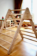 Close-up of Climbing Triangle made from natural birch plywood - Kidodido