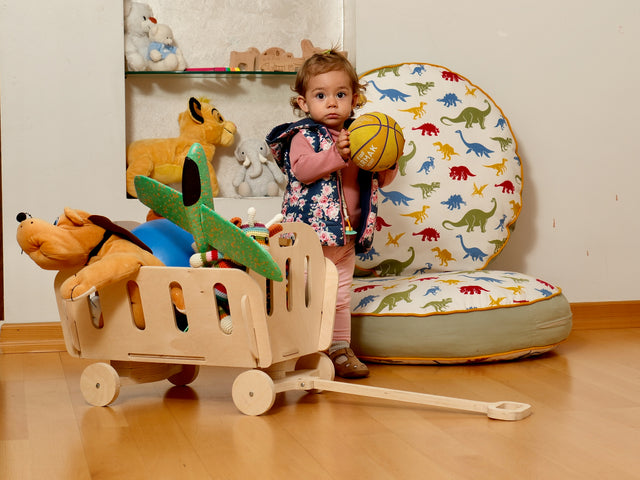 Montessori Wooden Toy Storage Organizer | Eco-Friendly Nursery & Playroom Toy Chest | Kids Furniture & Baby Gift