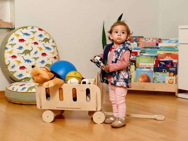 Montessori Wooden Toy Storage Organizer | Eco-Friendly Nursery & Playroom Toy Chest | Kids Furniture & Baby Gift