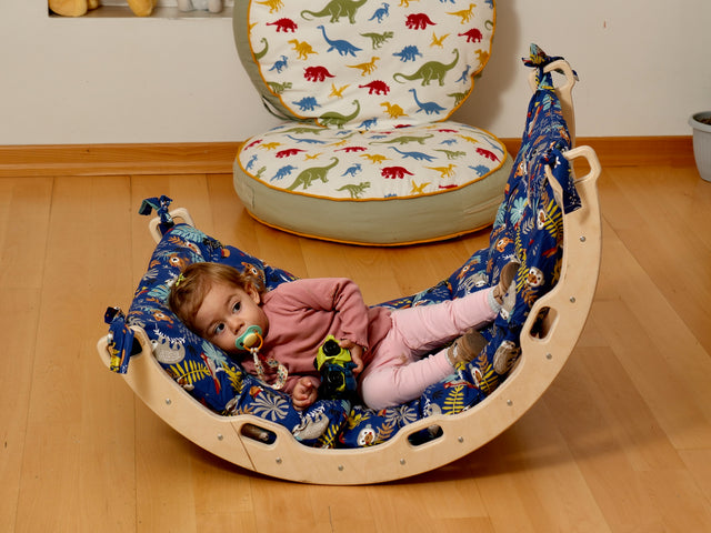 Medium Montessori Climbing Arch/Rocker with Pillow Set