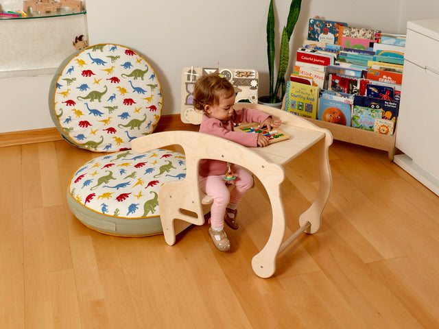 2in1 Montessori Holzwippe und Tischstuhl-Set 