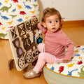 Montessori-style busy board made from beech wood, ideal for toddlers’ sensory play.