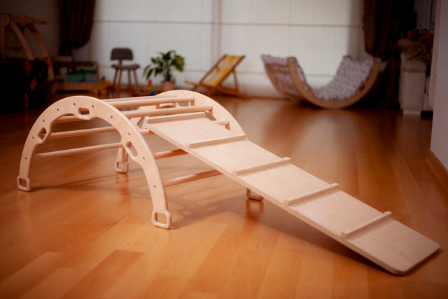 Medium Montessori Climbing Arch/Rocker with Pillow Set