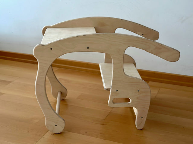 2in1 Montessori Holzwippe und Tischstuhl-Set 