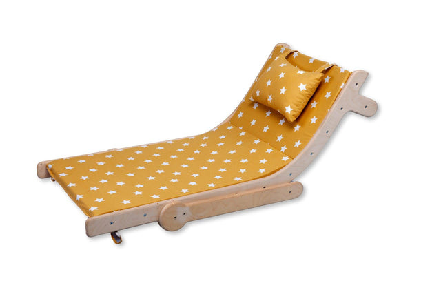 Adjustable lounge chair with comfy pad for kids - Kidodido