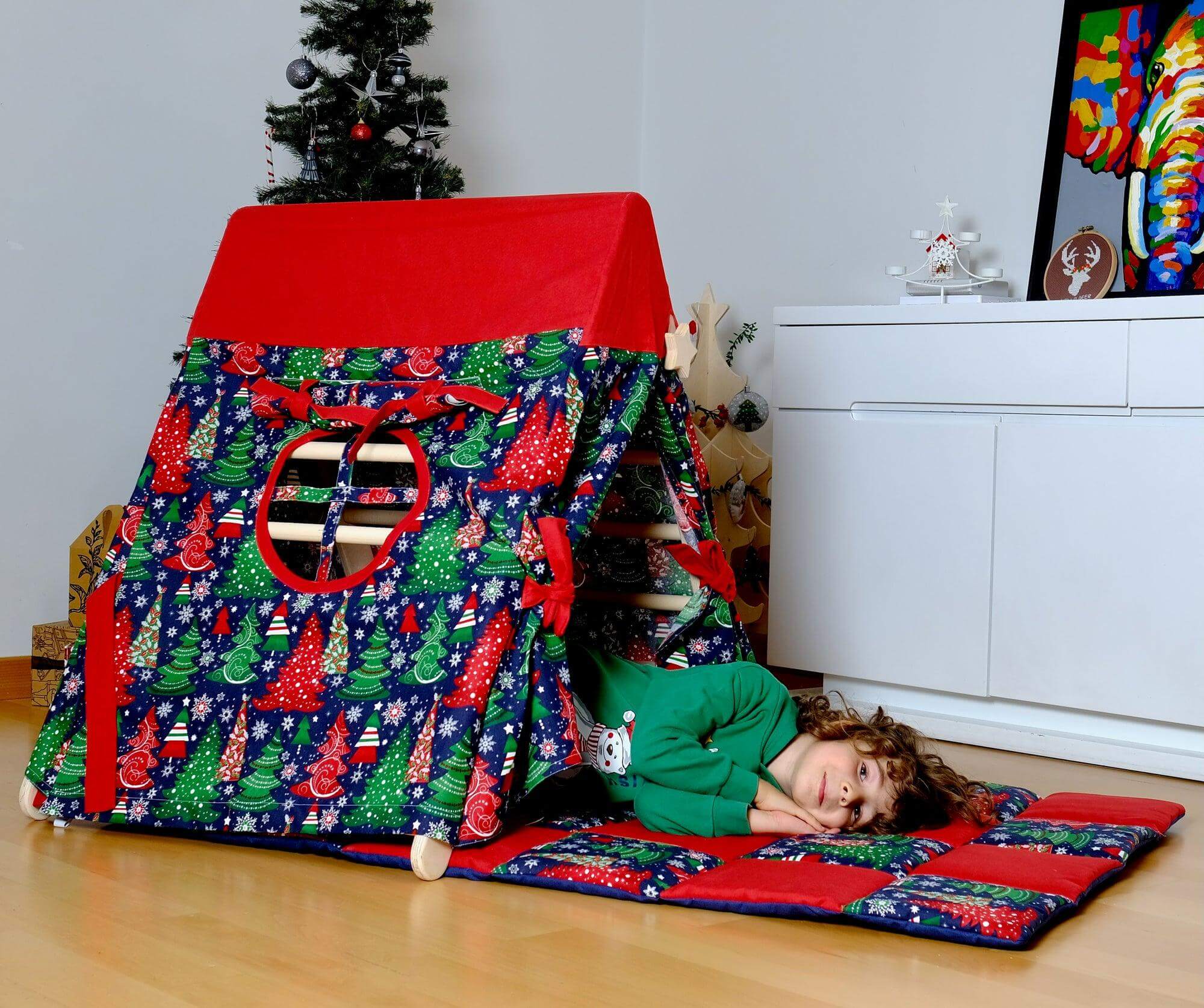 Christmas Play Tent and Play Mat for Climbing Triangle - Kidodido