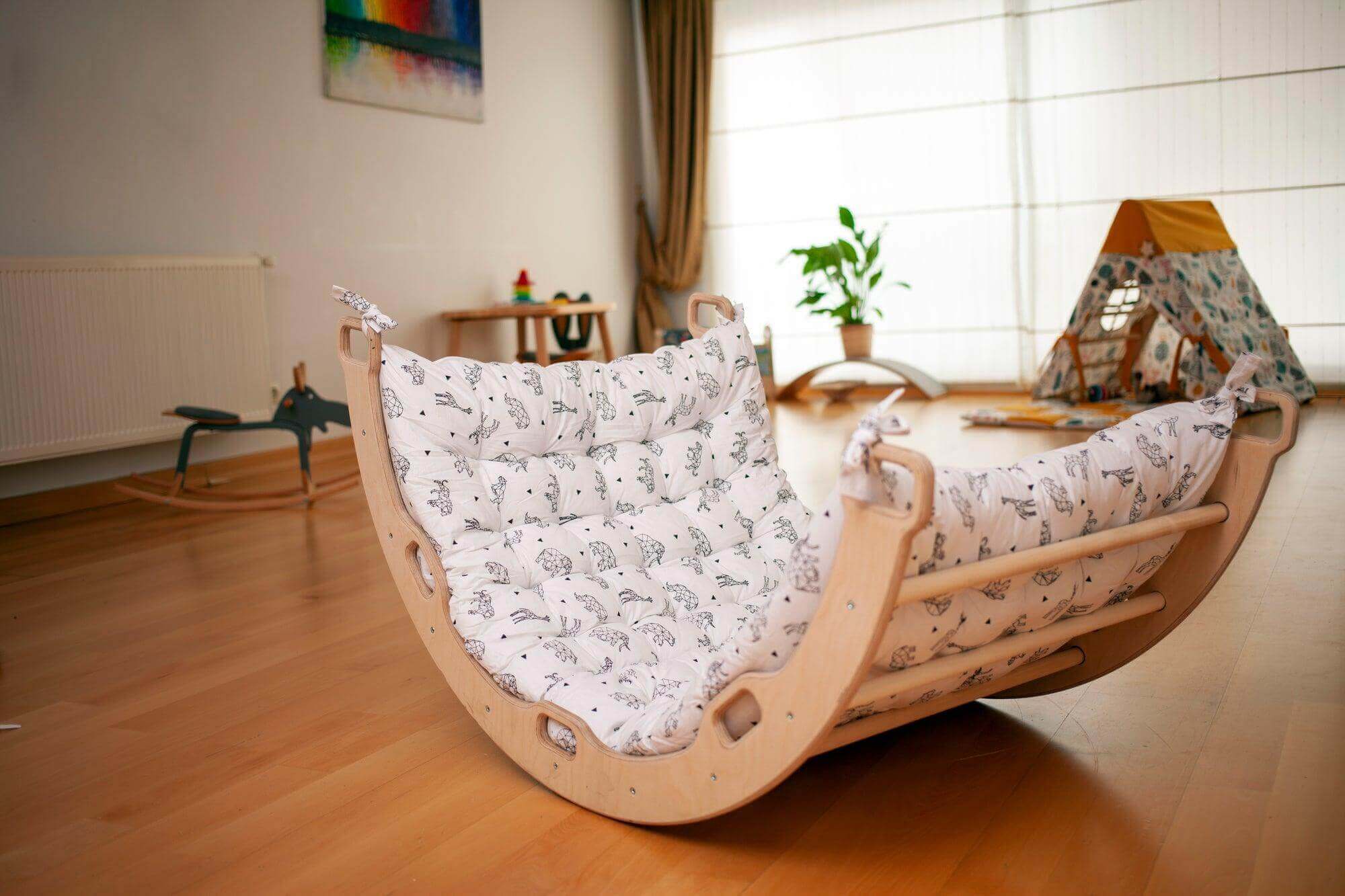 Climbing Arch Rocker with Origami Pillow - Kidodido