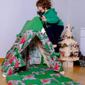 Climbing Triangle with Christmas Tent Cover, Mat, and Ramp - Montessori Play Set