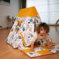 Climbing Triangle with Tent Cover, Mat, and Ramp - Montessori Play Set - Kidodido