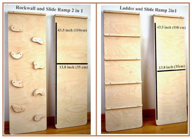 Foldable Climbing Triangle with 2 Ramps - Kidodido