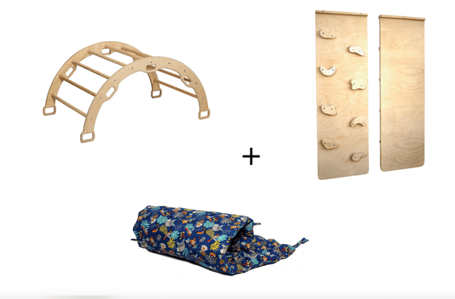 Montessori Arch Rocker with Ramp and Pillow - Kidodido