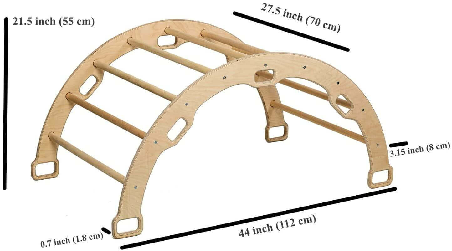 Montessori Climber Arch with Safari Pillow - Kidodido