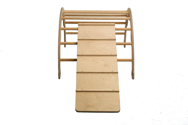 Montessori Climbing Arch Rocker with 2 Ramps and Pillow - Kidodido