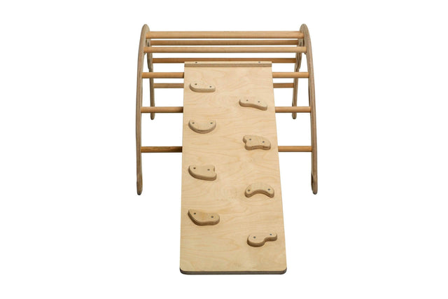 Montessori Climbing Arch Rocker with 2 Ramps and Pillow - Kidodido