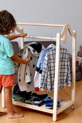 Montessori Wooden Kids Clothing Rack - Kidodido