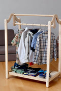 Montessori Wooden Kids Clothing Rack - Kidodido