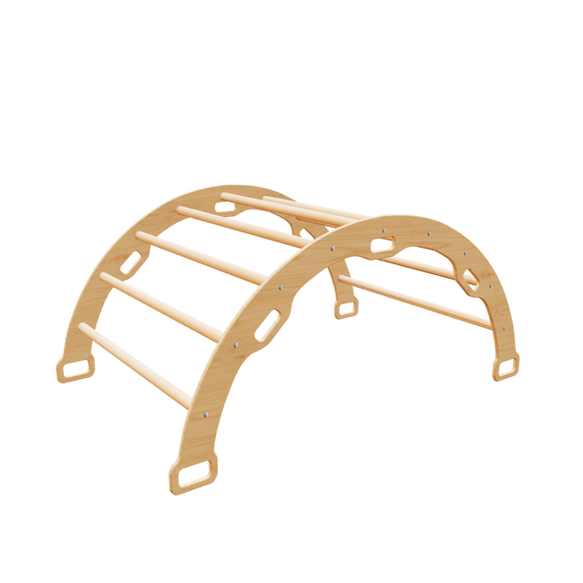 Wooden Climbing Arch Rocker with Ramps