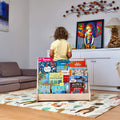 Wave Design Wooden Bookshelf / Small-Medium-Large Size - Kidodido