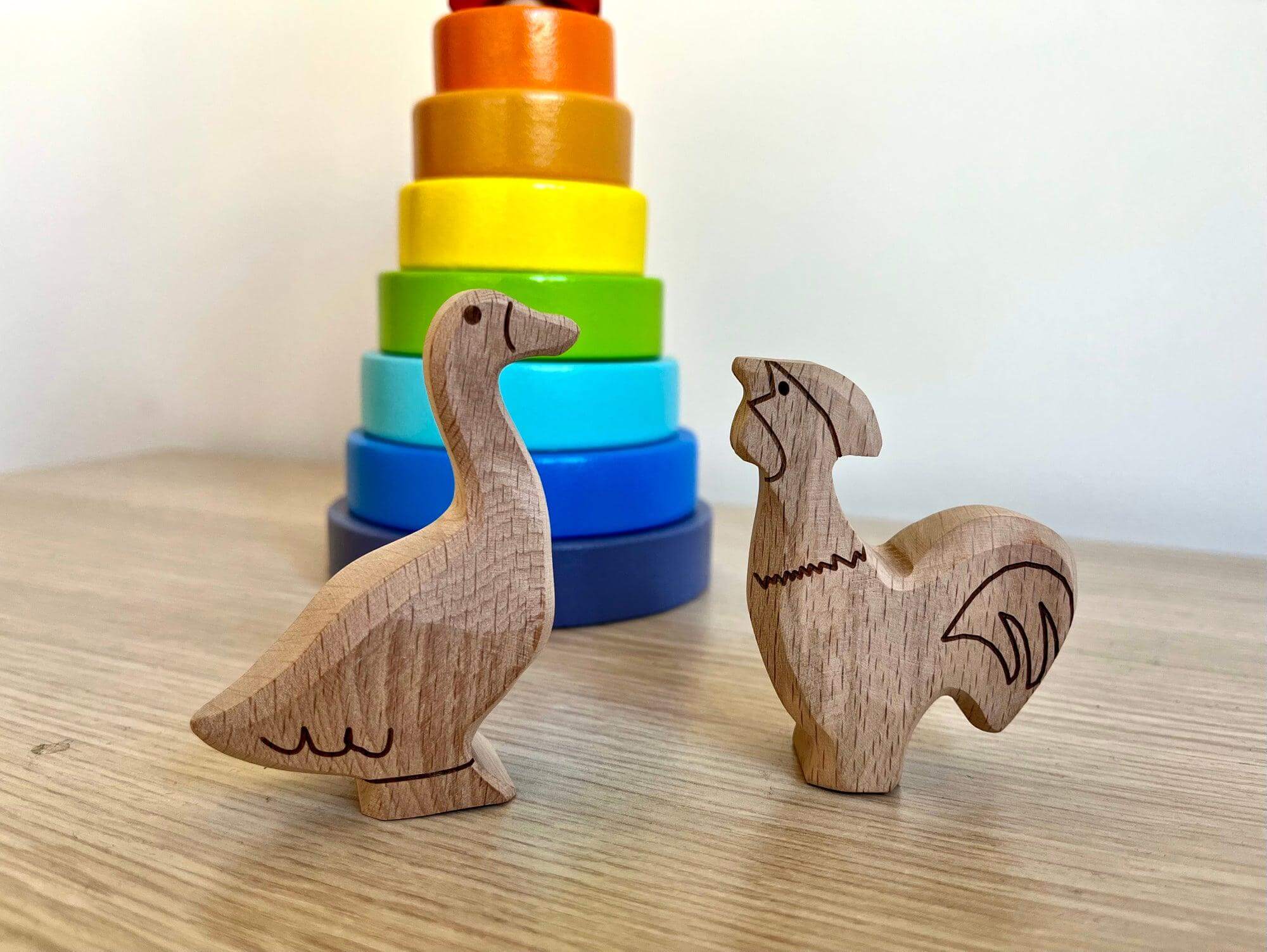 Wooden farm best sale animals for toddlers