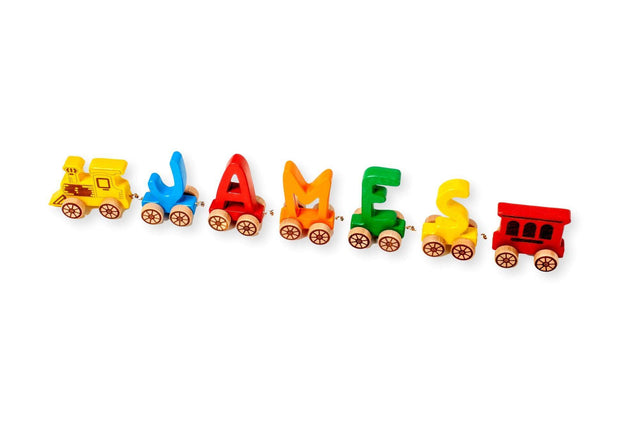 Wooden Letter Train Puzzle for Kids - Kidodido