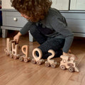 Wooden Letter Train Puzzle for Kids - Kidodido