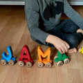 Wooden Letter Train Puzzle for Kids - Kidodido