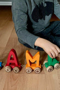 Wooden Letter Train Puzzle for Kids - Kidodido