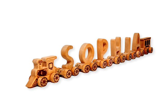 Wooden Letter Train Puzzle for Kids - Kidodido