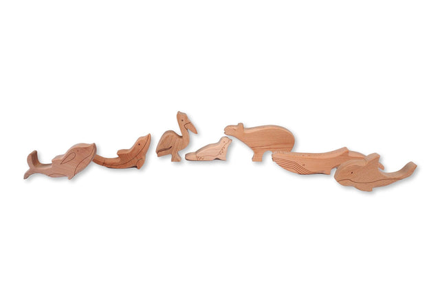 Wooden Ocean Animals Set - Kidodido