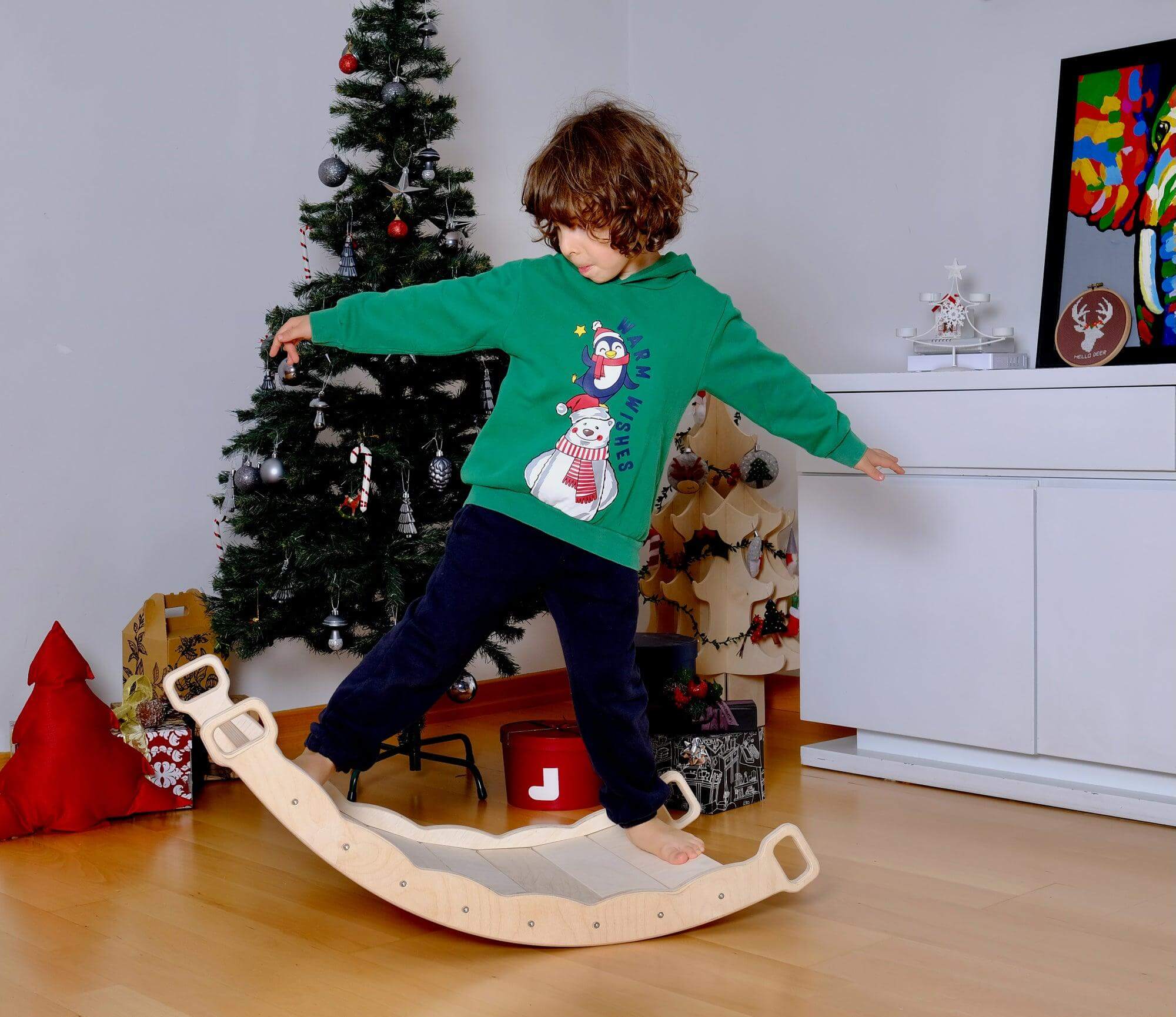 Wooden balance 2024 board for toddlers