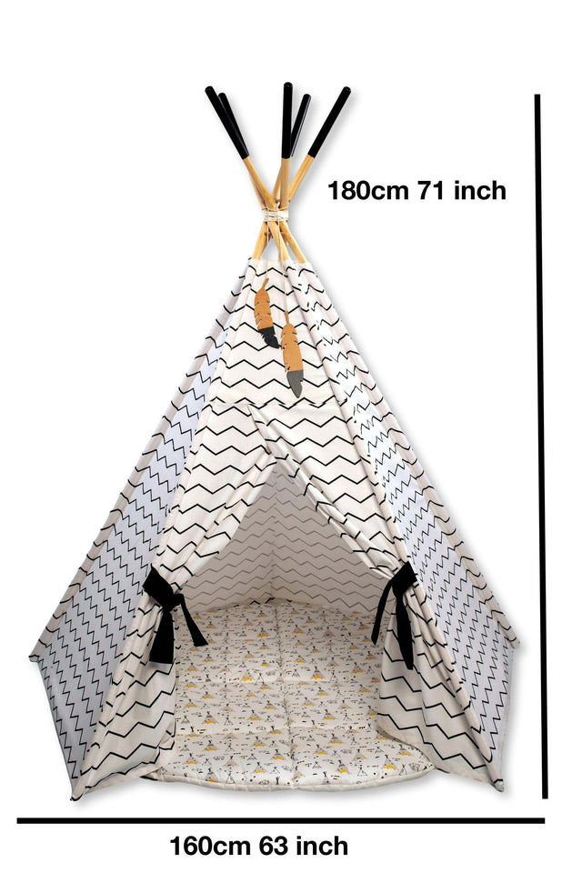 XL Teepee Tent and Play Mat Set - Kidodido